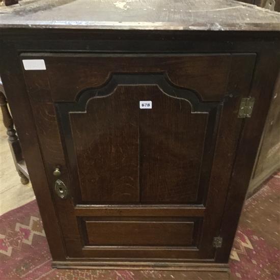 Georgian oak corner cupboard